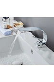 OEM Banyo Lavabo Bataryası Krom Renk Şelale 7 Yıl Garantili İthal Yeni İnce Tasarım. thumbnail 1