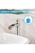OEM Banyo Çanak Lavabo Bataryası Mat Krom Nikel Renk Yeni Tasarım 7 Yıl Garantili Ithal thumbnail 5