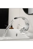 OEM Banyo Lavabo Bataryası Krom Renk Şelale 7 Yıl Garantili İthal Yeni Oval Tasarım. thumbnail 3