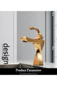 OEM Banyo Lavabo Bataryası Gold Altın Dore Renk 7 Yıl Garantili İthal Yeni Tasarım. thumbnail 1