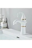 OEM Banyo Lavabo Bataryası Kuğu Model Beyaz / Gold Renk Yeni Ürün Ithal 7 Yıl Garantili İthal thumbnail 2