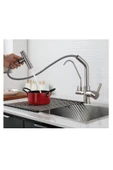 OEM Mutfak Evye Bataryası Dual Flow Su Arıtma Çıkışlı Spiralli 2 Akış Modlu 7 Yıl Garantili Ithal Nikel thumbnail 2