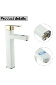 OEM Akıllı Dijital Sıcaklık Led Ekran Banyo Çanak Lavabo Bataryası Beyaz Gold İthal 7 Yıl Garantili - 5