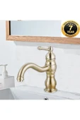 OEM Banyo Lavabo Bataryası Mat Gold Renk Yeni Model 7 Yıl Garantili Ithal thumbnail 1