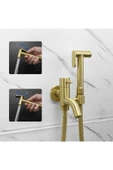 OEM Banyo Tuvalet Taharet Musluğu Spiralli Bide Özel Temizlik 7 Yıl Garantili Mat Gold  İthal thumbnail 3