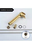OEM Banyo Çanak Lavabo Bataryası Altın Dore Gold Renk Yeni Şelale Model 7 Yıl Garantili Ithal thumbnail 6