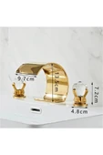 OEM Banyo Lavabo Küvet Jakuzi Bataryası Ankastre Gold Renk Yeni Taşlı Model Şelale 7 Yıl Garanti thumbnail 1