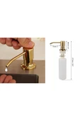 OEM Ankastre Sıvı Sabunluk Gold Mutfak Eviye Ve Banyo Lavabo Uyumlu Ithal 7 Yıl Garantili 500Ml - 1