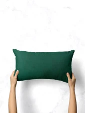 Mrs.Gugar Zümrüt Yeşili Dikdörtgen Kırlent Kılıfı thumbnail 1