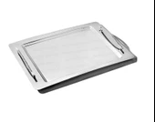 Nehir rana paslanmaz çelik tepsi kahve tepsisi - servis tepsisi 36x26 cm. - 3