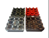 Döküm kare külllük - 4 lü ızgaralı döküm metal kül tablası 4 renk thumbnail 2