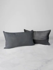 Mrs.Gugar Antrasit Dikdörtgen Kırlent Kılıfı - 4