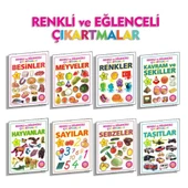 Renkli ve Eğlenceli Çıkartmalar Seti   8 Kitap - 1
