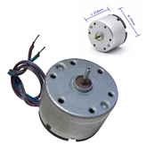 10 Adet 30cm Kablo Lehimli 6V DC Motor Hobi Oyuncak Elektrik Deney Motoru - 5