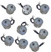 10 Adet 30cm Kablo Lehimli 6V DC Motor Hobi Oyuncak Elektrik Deney Motoru - 2