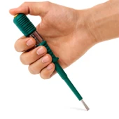 190 mm Profesyonel Elektrik Kontrol Kalemi Düz Uçlu İzoleli Tornavida Priz Faz Voltaj Tornavidası thumbnail 2