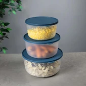 Yuvarlak Saklama Kabı Seti (3–4.5–6.5 L) – Kırılmaz, Çizilmez & Sızdırmaz - 7