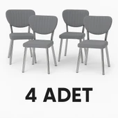 Yafes Masa Sandalye 4'lü Elma Sandalye Mutfak Sandalyesi - 1