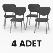 Yafes Masa Sandalye 4'lü Elma Sandalye Mutfak Sandalyesi - 1