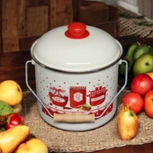 Alev Emaye Bakraç Yoğurt Bağraç Bakliyat Kabı Seti 24 cm 7 litre - 1