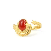 925 Ayar Gümüş Akik Taşlı Sarmaşık Yüzük thumbnail 5