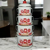 Alev Emaye Bakraç Yoğurt Bağraç Bakliyat Kabı Seti 28 cm 9 litre - 2