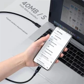 Aukey Cb-mcc102-bk 100w Naylon Örgülü 5a 480mbps Type-c Type-c Lcd Ekranlı Kablo 1.8mt thumbnail 2