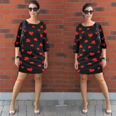 Kadın Uzun Kollu Bisiklet Yaka Dalgıç Mini Boy Elbise thumbnail 3