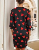 Kadın Uzun Kollu Bisiklet Yaka Dalgıç Mini Boy Elbise thumbnail 7