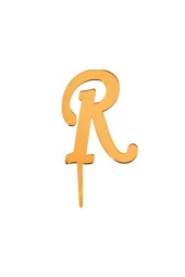 Aynalı Altın Pleksi R Harfi - 1