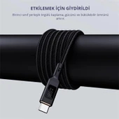 Aukey Cb-mcc102-bk 100w Naylon Örgülü 5a 480mbps Type-c Type-c Lcd Ekranlı Kablo 1.8mt thumbnail 3