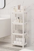 Mithra Life 4 Katlı Hazneli Plastik Beyaz Banyo Mutfak Balkon Düzenleyici Rafı MIT1191 thumbnail 1