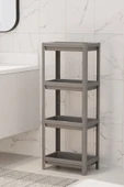 Mithra Life 4 Katlı Hazneli Plastik Gri Banyo Mutfak Balkon Düzenleyici Rafı MIT1193 thumbnail 3