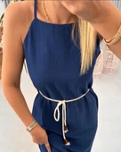 Kadın Kadın Omuz Askılı Kuşak Dahil Elbise thumbnail 3