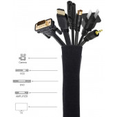 Kablo Koruma Kılıfı, Fermuarlı Kablo Organizer 2x 50cm Bilgisayar Televizyon Ses Sistemleri İçin - 3