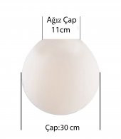 30 cm Mat Karpuz Avize Camı - 1