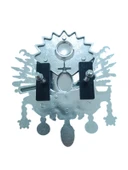 Osmanlı Devlet Arması Kabartma Logo Vidalı Küçük 10x8cm Gold - 3