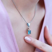 Aqumarin Taşlı Otantik Set thumbnail 2