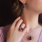 Zultanit Taşlı Gümüş Otantik Set thumbnail 1