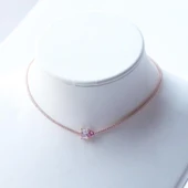 Kalp Choker Gümüş Kolye - 3