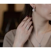 Zirkon Taşlı Pırlanta Modeli Gümüş Set thumbnail 2