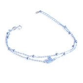 Kuğu Çift Zincirli Trend Gümüş Bileklik thumbnail 7