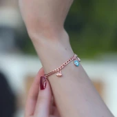 Rose Gold Kaplama 2'li Gümüş Dilek Seti thumbnail 2