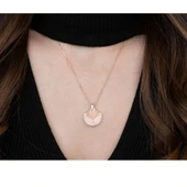 Kalp Deniz Kabuğu Model Açılır Kapanır Gümüş Kolye thumbnail 2