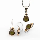 Zultanit Taşlı Gümüş Otantik Set thumbnail 1