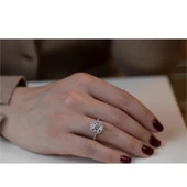 Zirkon Taşlı Pırlanta Modeli Gümüş Set thumbnail 5