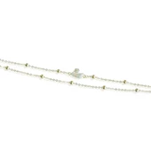 Kuğu Çift Zincirli Trend Gümüş Bileklik thumbnail 3