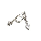 Kalp Zirkon Taşlı Gümüş Küpe thumbnail 5