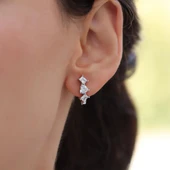 Kalp Taşlı Gümüş Küpe thumbnail 1