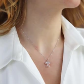 Nilüfer Çiçeği Gümüş Kolye thumbnail 1